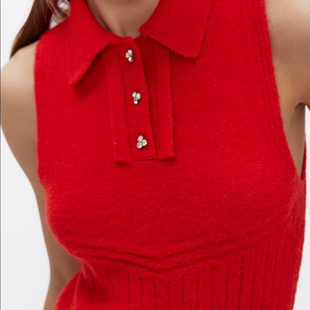 ZARA Buttoned Knit top Polo